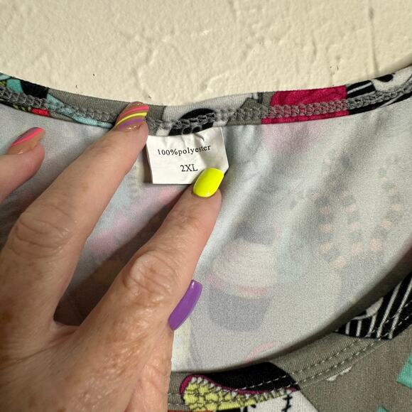 Woman's Nightmare Before Christmas Size 2X Long Tunic Polyester Top - Picture 4 of 8